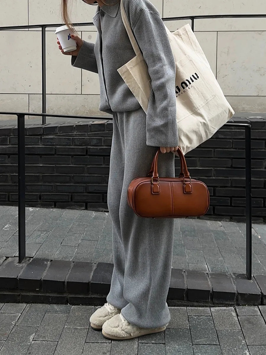 Bornladies Autumn Winter New Knit Cardigan Pants Set Loose Two Piece Casual Sweater Suit Women Thick Warm Soft Knitted Outfit