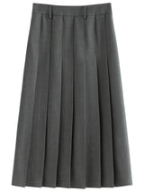 Women's Pleated Midi Skirt – Elegant Office Style