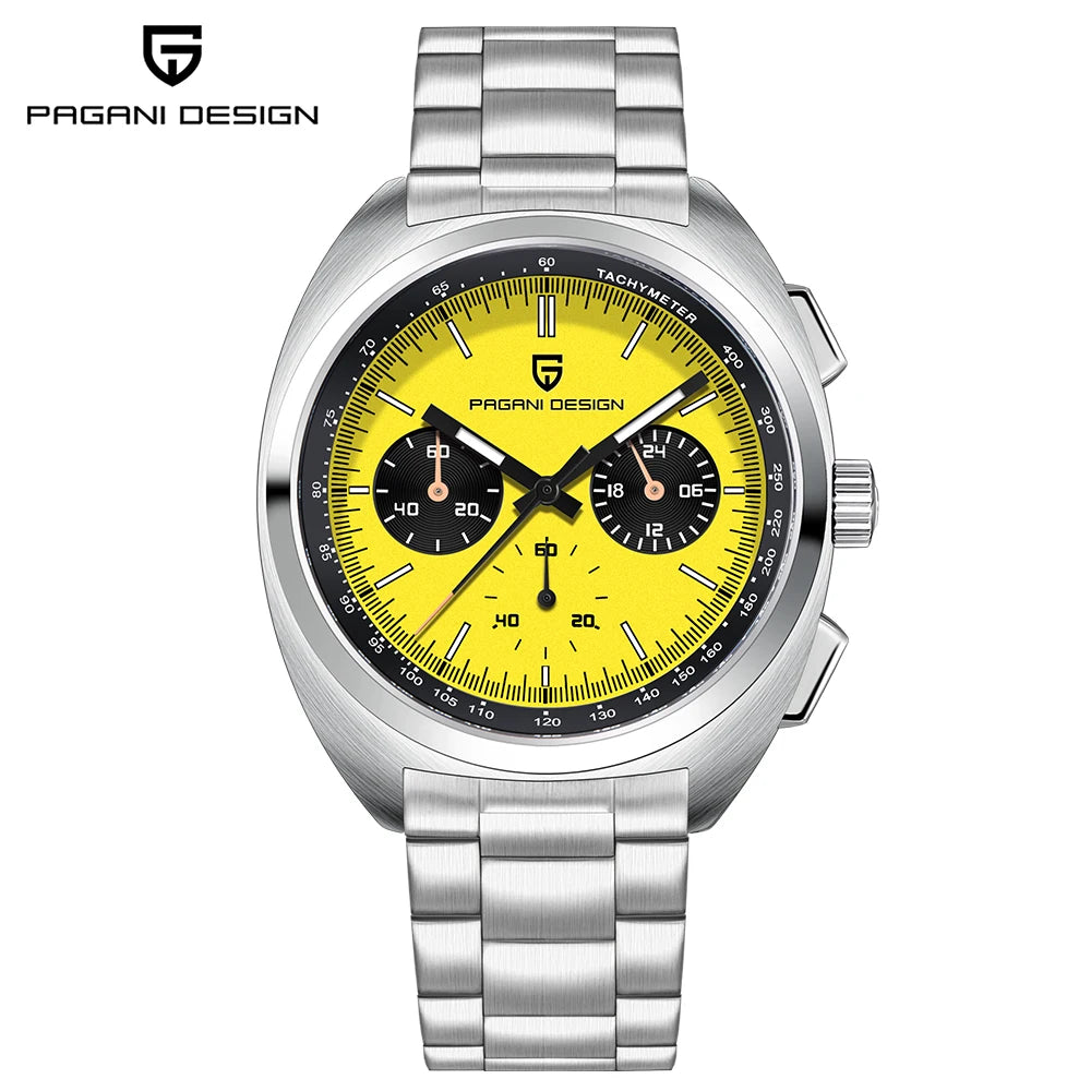 2026 New PAGANI DESIGN Turtle Back Luxury Quartz Watch for Men Fashion Sports Chronograph Men's Watch Luminous Leather strap