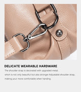Zency Fashion Women Shoulder Bag 100% Genuine Leather Large Capacity Handbag Multifunction Use Satchel Crossbody Messenger Purse