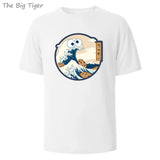 Unisex Color Painting Cotton Crew Neck T-Shirt