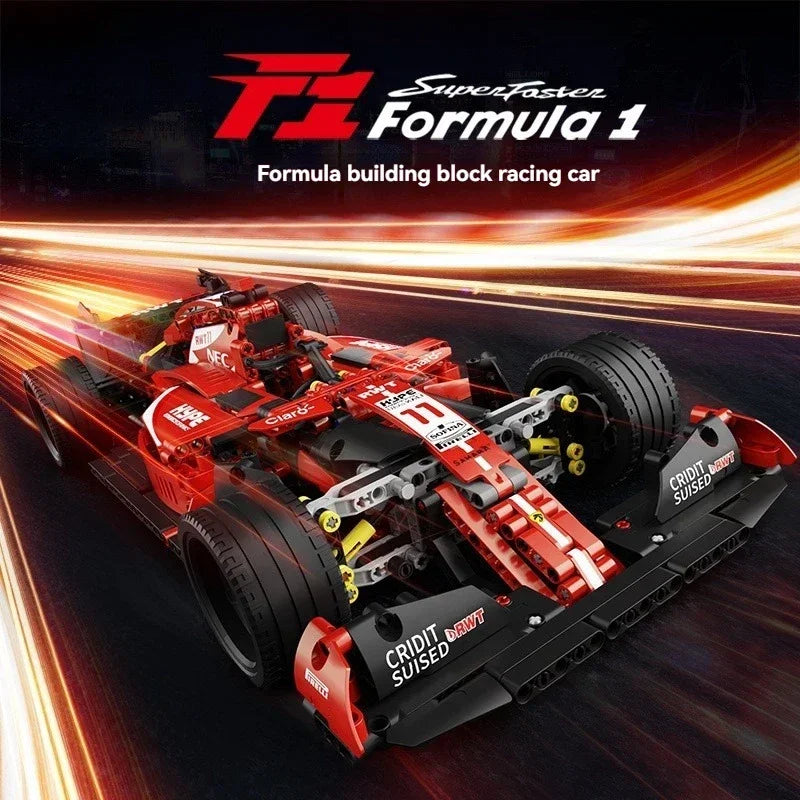 Creative DIY Racing Car Model Building Bricks Kit Advanced MOC Construction Toys for Adults Boys Girls Holiday Gift Idea