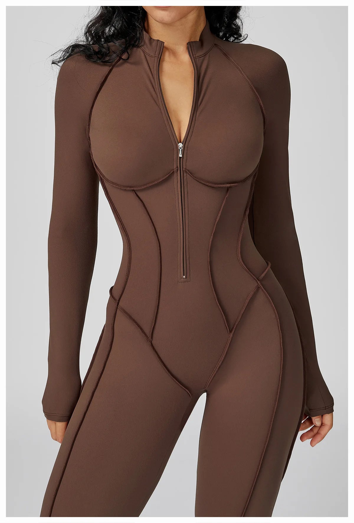 Long-Sleeved Performance Yoga Bodysuit