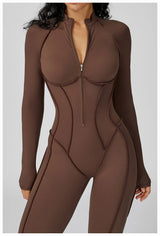Long-Sleeved Performance Yoga Bodysuit