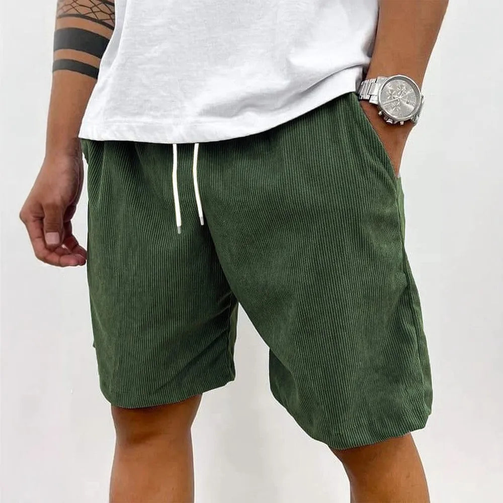 Men’s Retro Summer Shorts with Drawstring Waist