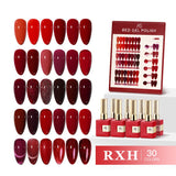 30-Piece Gel Nail Polish Set | Valentine's Romance Collection