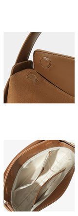 2025 New Suede Leather Crossbody Bag Unique Design Shoulder Pack Women Work Commuting Handbag Urban Beauty Box Tote Messenger