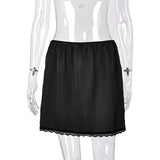 Elegant High-Waist Satin Mini Skirt