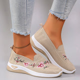 Women's Breathable Mesh Flat Sneakers — Lightweight Slip-On Casual Shoes