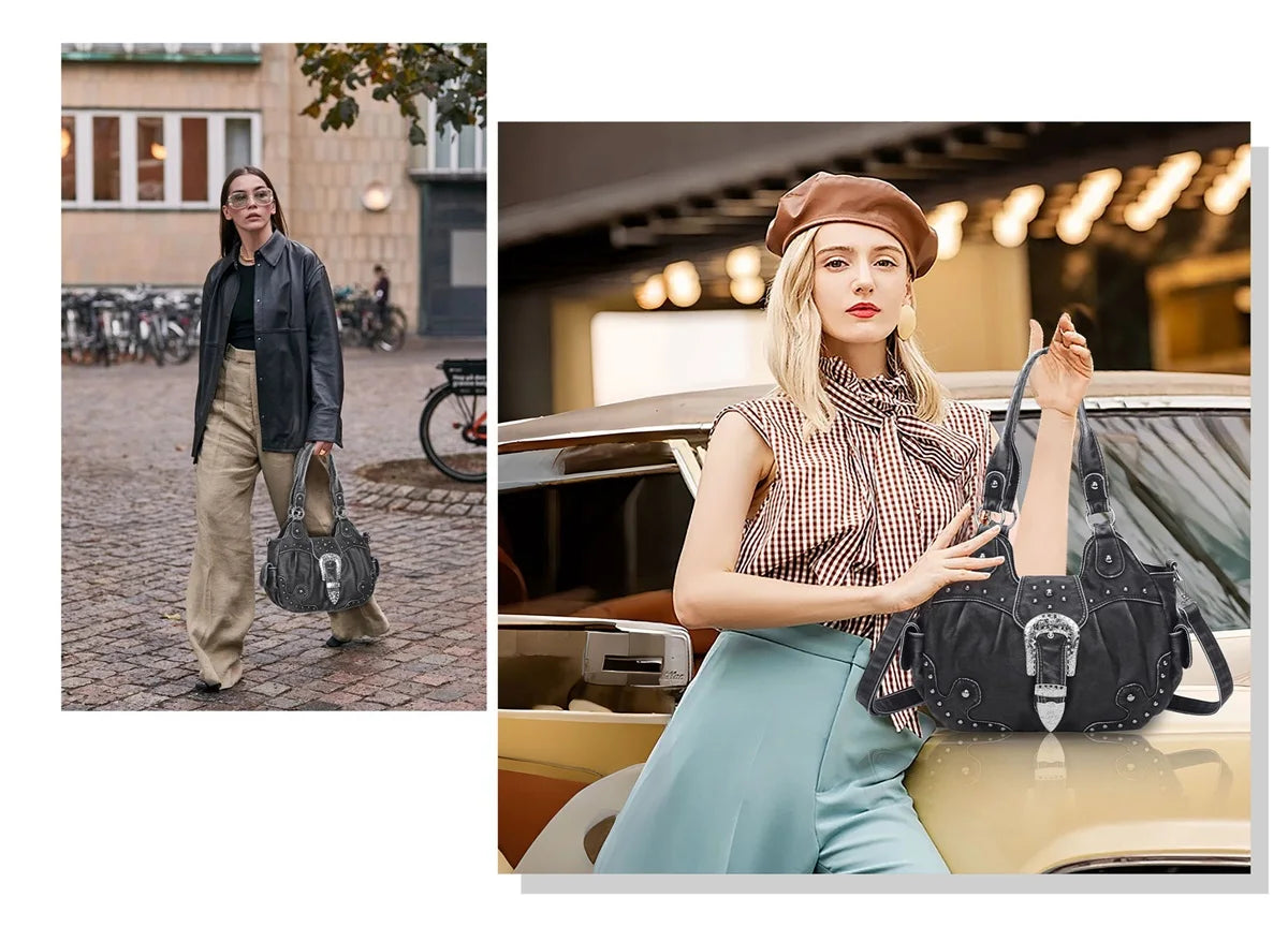 Women Handbag Satchel Top-handle Shoulder Bag PU Dumpling Pack Multi-pockets Shoulder Bags Phone Money Pack