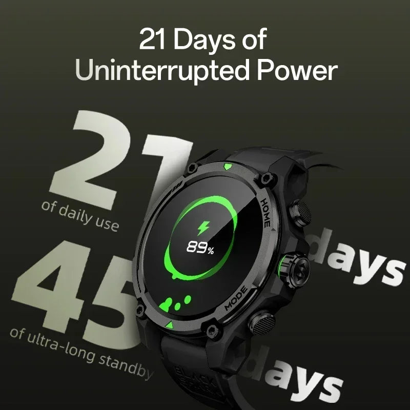 Black Shark GS3 Smartwatch | AMOLED GPS Military-Grade