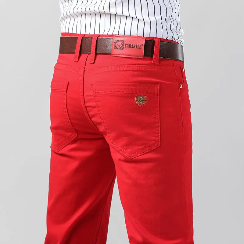 Men's Colorful Stretch Denim Jeans | Slim Fit