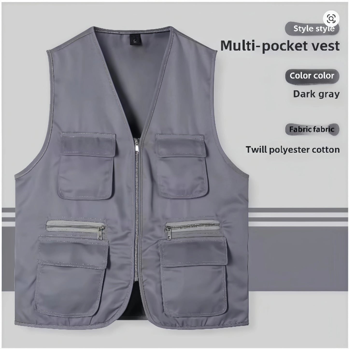 Men's Multi-Pocket Safari Vest – Lightweight All-Season Outerwear