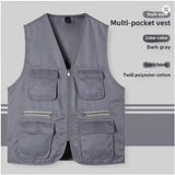 Men's Multi-Pocket Safari Vest – Lightweight All-Season Outerwear