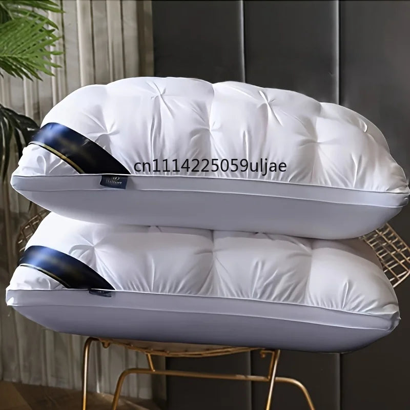 Twisted Flower48 × 74cmStar Hotel High and Low Pillow Home No Collapse Cervical Pillow Insert Waterable Wash Pillow Inner