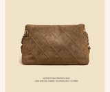 LAORENTOU Fabric Women's Strap Shoulder Bag Advanced Retro Underarm Large Capacity Fashion Quilted Handbag for Women Cossbody