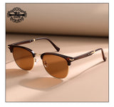 2025 Classic Polarized Sunglasses Men Women Retro Half Frame UV400 Glasses Male Popular Anti-glare Travel Driving Eyewear