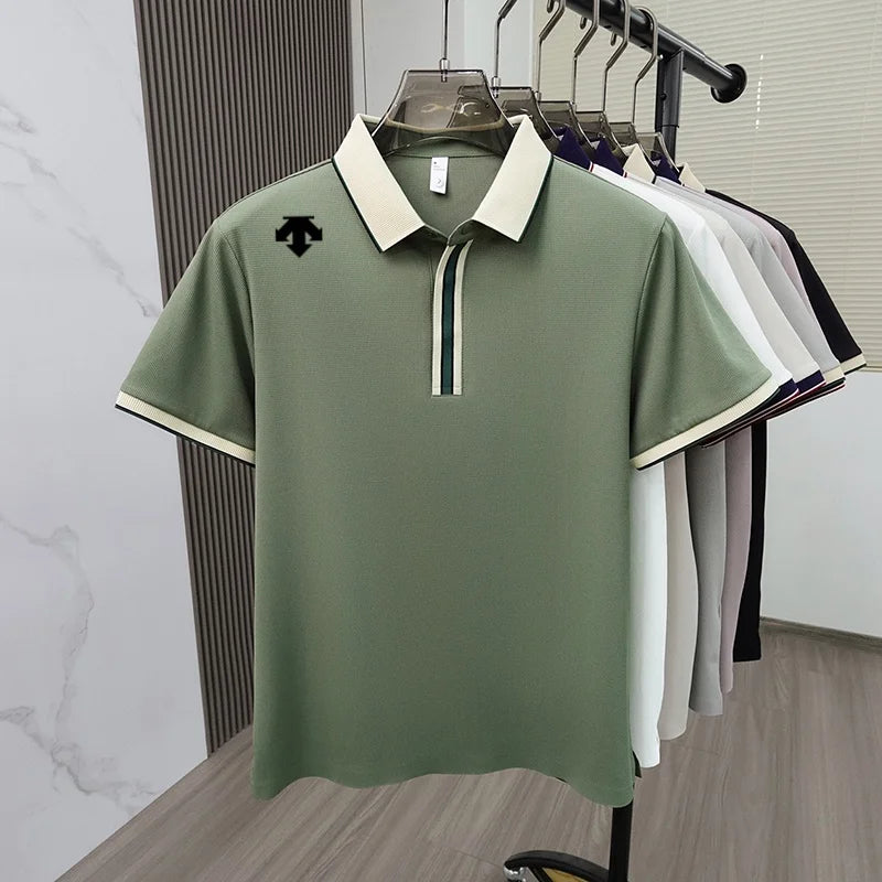 Men's Embroidered Polo Shirt – Breathable Summer Style