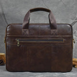 Genuine Leather Briefcase Bag for 15.6 inch laptop computer bag cowskin handbag for men male leather crossbody shoulder bag