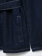 Vintage Denim Jacket with Waist Sash – High Street USA-Made Outerwear
