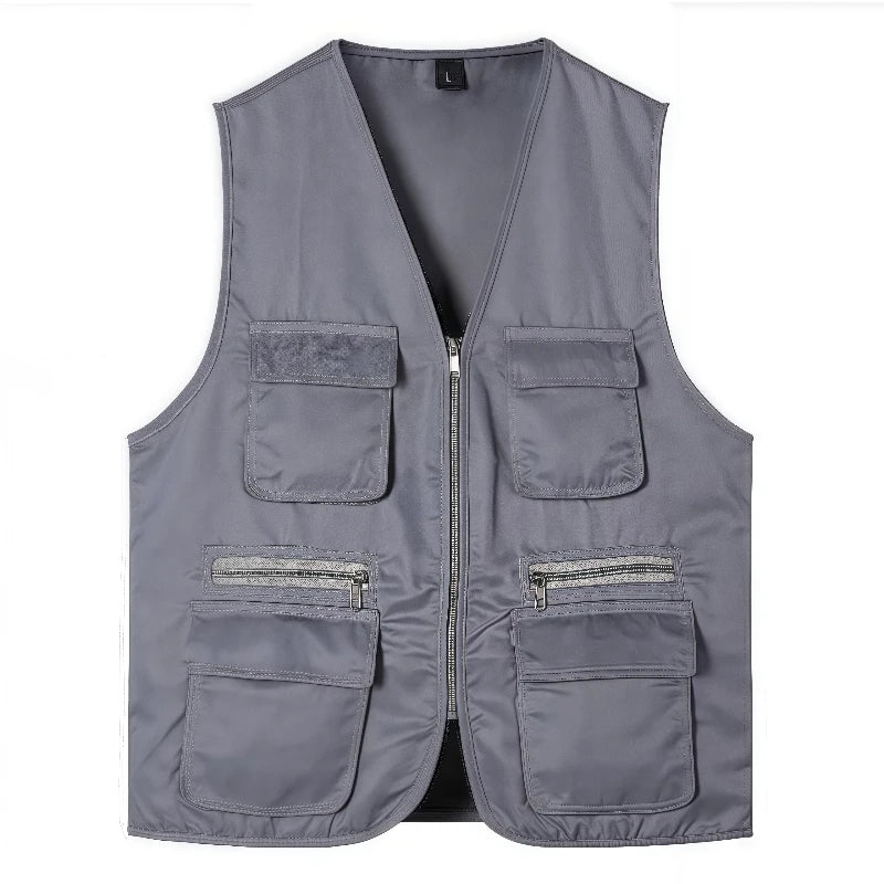 Men's Multi-Pocket Safari Vest – Lightweight All-Season Outerwear