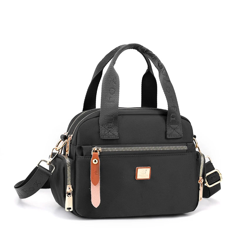 High Quality Fabric Women Shoulder Bag Pretty Style Gilrs Shopping Messenger Bag Fashion Casual Double Layers Women Handbag