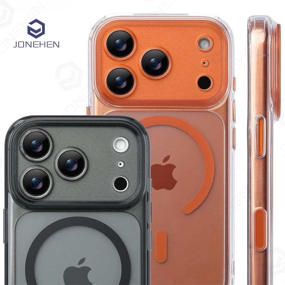 Magnetic Clear iPhone Case with Camera Button