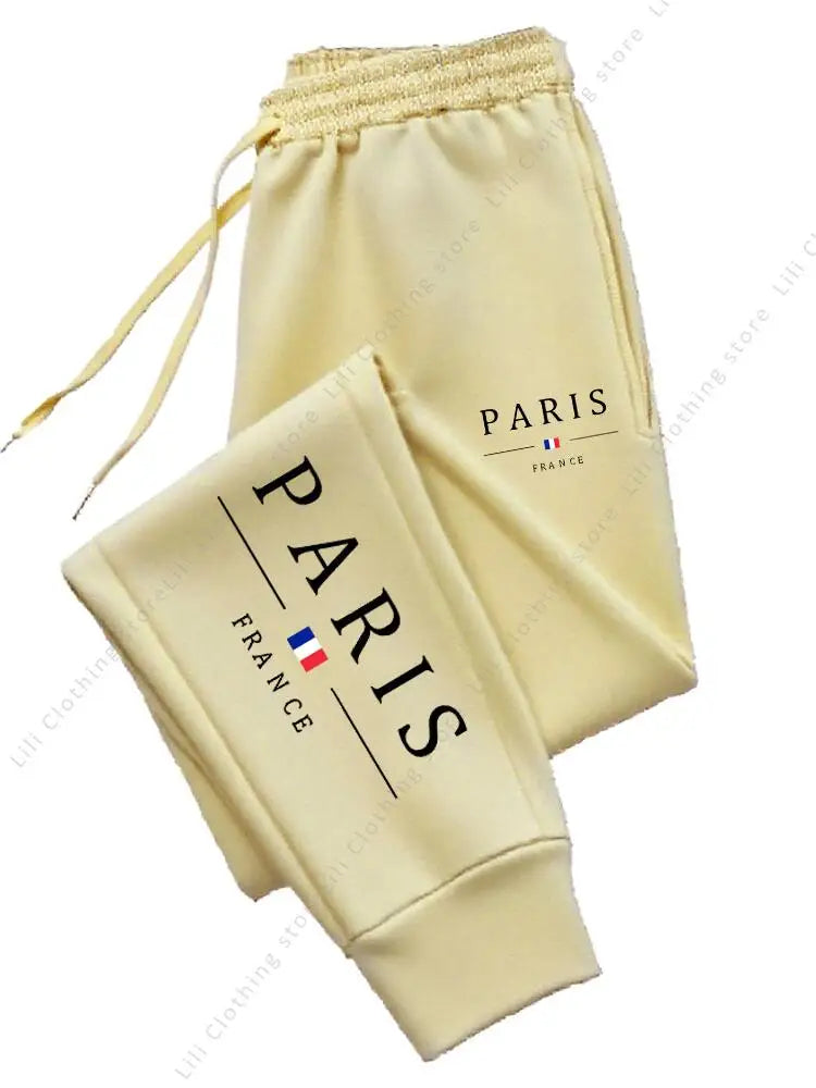 Women's Fleece Jogger Pants with Drawstring Waist