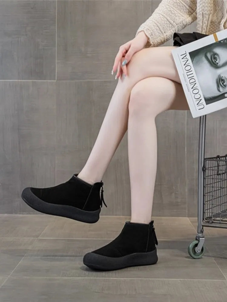 Premium Genuine Leather Winter Snow Boots