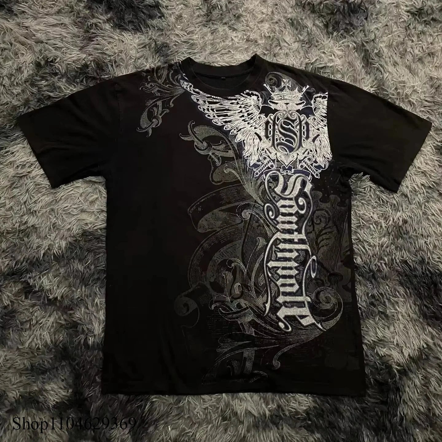 Y2K Gothic Oversized Graphic Tee
