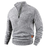 Animal Game Men's Half Zipper Sweatshirts Long Sleeve Solid Pullover Turtleneck Streetwear Warm Jacket Sport Coats Outerwear