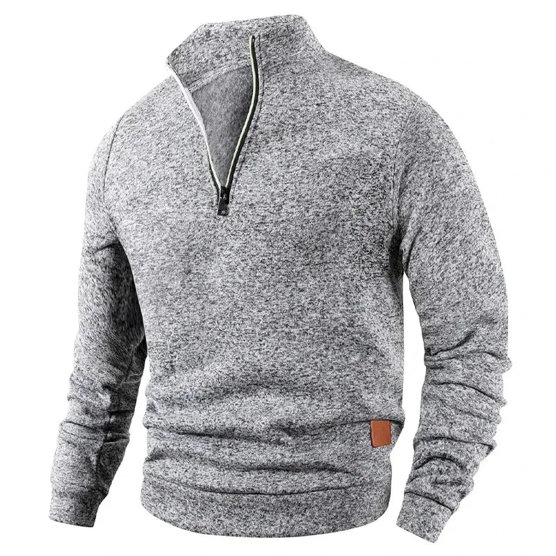 Animal Game Men's Half Zipper Sweatshirts Long Sleeve Solid Pullover Turtleneck Streetwear Warm Jacket Sport Coats Outerwear