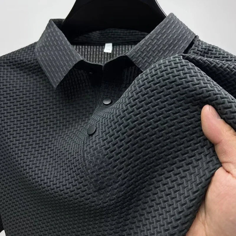 Men's Solid Color Polo Shirt | Breathable Summer Business Casual