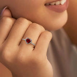 Sterling Silver Sparkling Heart Ring