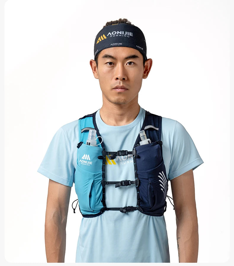 AONIJIE C9116-10L Hydration Pack Backpack High Capacity Marathoner Running Race Hydration Vest Lightweight for Men and Women