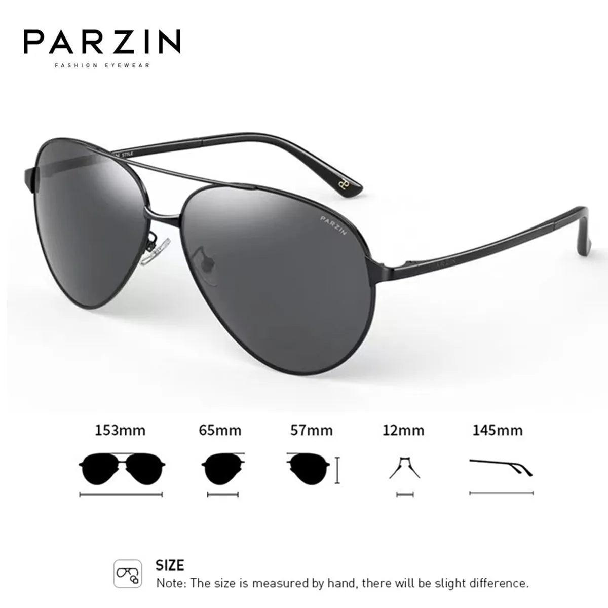 PARZIN Classic Aviation Polarized Sunglasses for Men