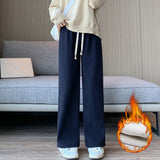 Women's Fleece Wide-Leg Winter Pants