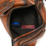 Single Shoulder Bagpack Genuine Leather Chest Bag Outdoor Riding Bag Chest Packs For Biker Men Male Sling Bags Cow Leather