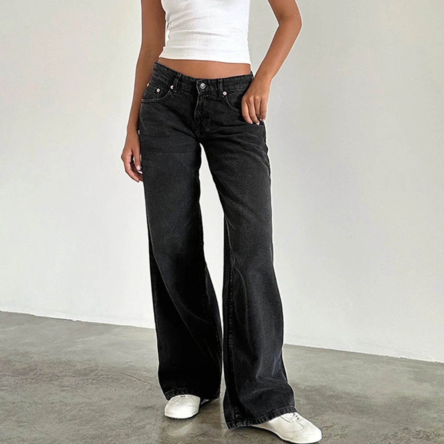 Y2K Baggy Straight-Leg Jeans