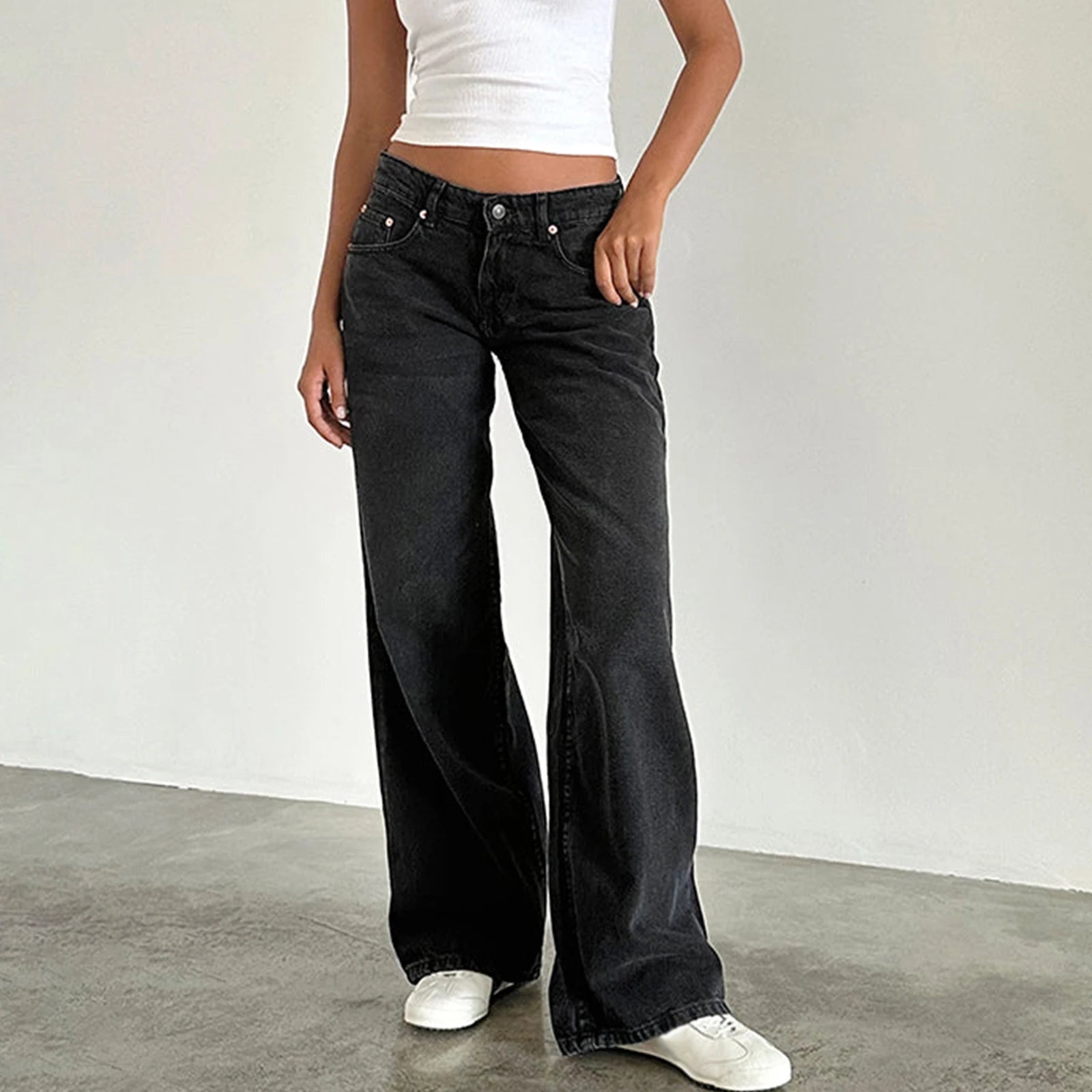 Y2K Baggy Straight-Leg Jeans