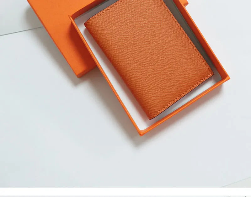 Genuine Leather Credit Card Holder for Women And Men with Free Embossing Personalized High-Quality Protective Bank Card Case