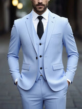 Men’s Classic Three-Piece White Business Suit