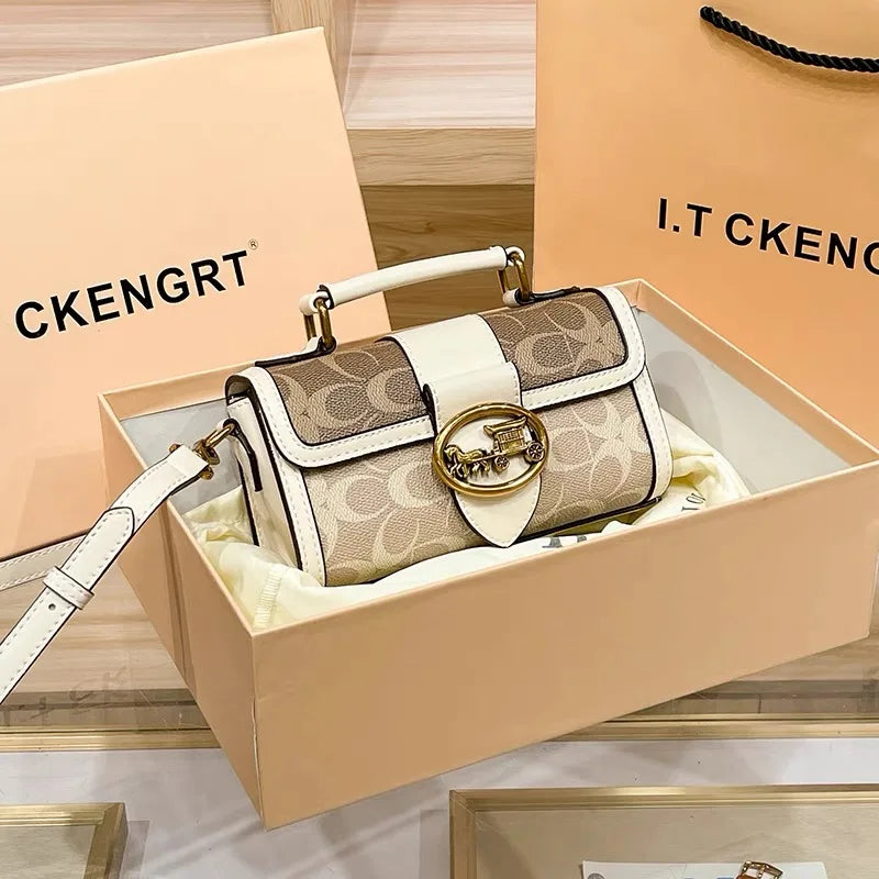 Carriage Emblem Crossbody Box Bag