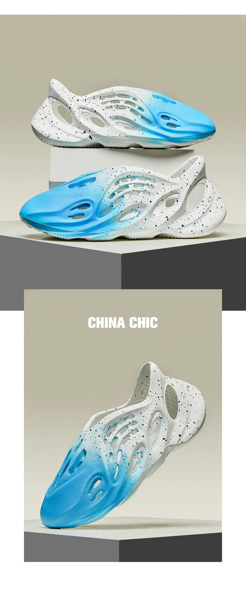 Men's Wide-Fit Beach Sandals — Buckle Strap Platform Slides