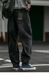 Men's Loose Fit Denim Cargo Jeans