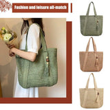 Woven Handbags Ladies Summer Woven Totes Bag with Tassel Women Shoulder Bag Large Capacity Fashion Straw Female Shopper Bag
