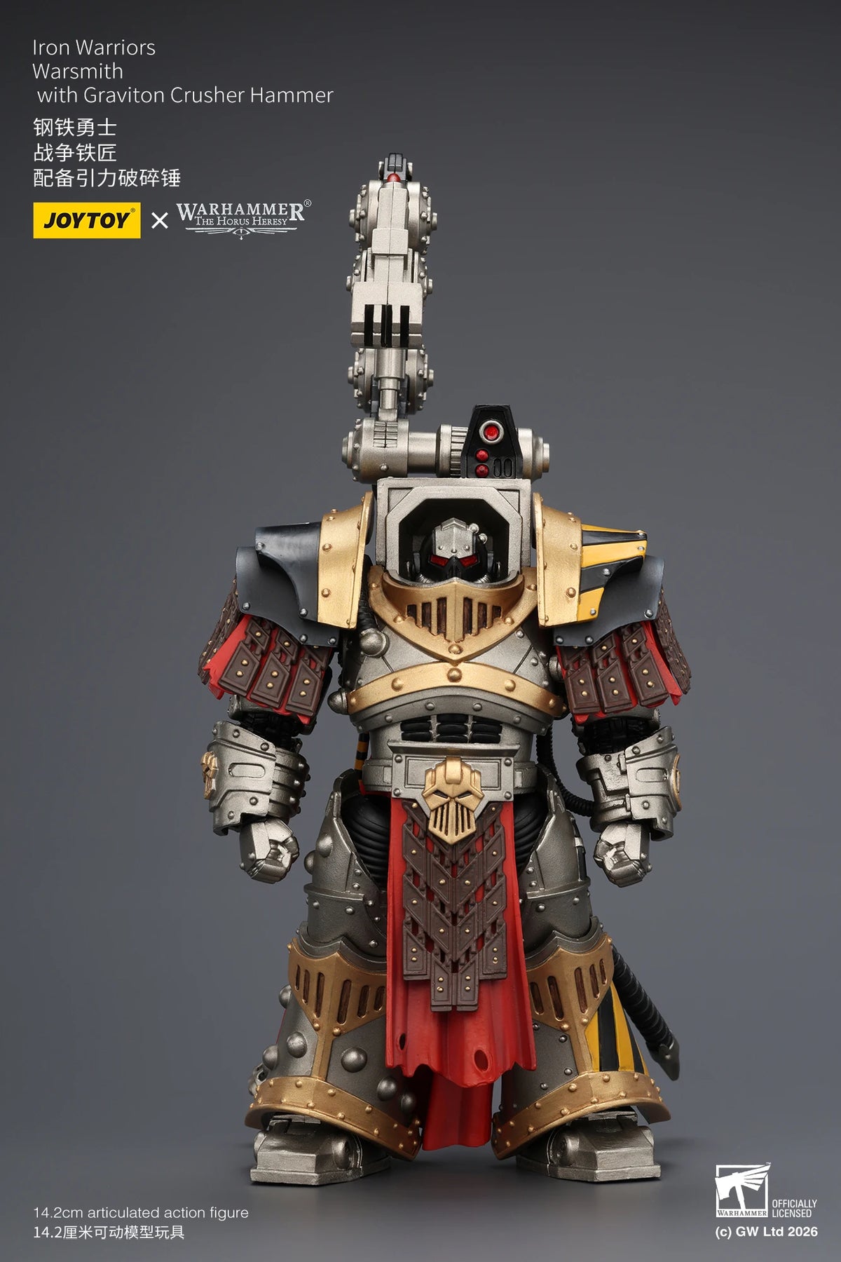 [IN STOCK]JOYTOY Warhammer 40K 1/18 Action Figure Iron Warriors Warsmithwith  Graviton Crusher Hammer figures Toys