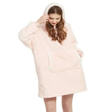 Oversized Microfiber Fleece Hoodie Blanket