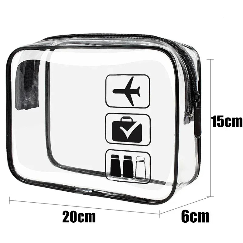 1/3pcs Transparent Zipper Makeup Bag Organizer Box Men Women Travel Clear Cosmetic Bag Waterproof Toiletry Wash Make Up Bags
