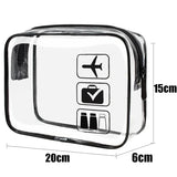 1/3pcs Transparent Zipper Makeup Bag Organizer Box Men Women Travel Clear Cosmetic Bag Waterproof Toiletry Wash Make Up Bags